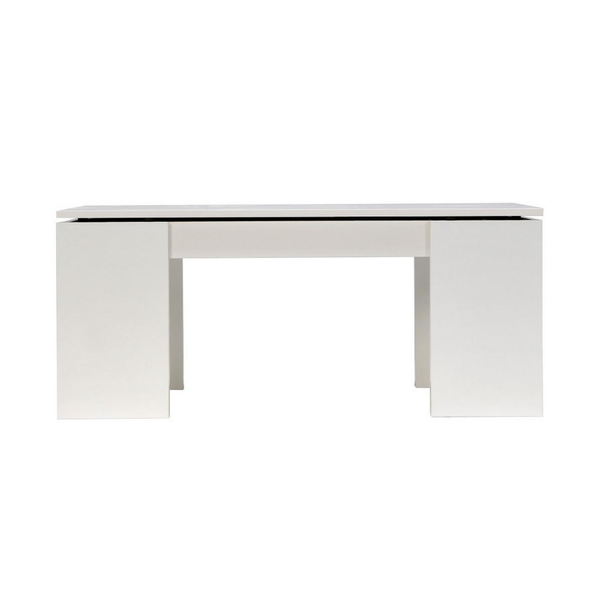 COUCHTISCH Klapptisch NEWTON 100x50cm / Weiß - Weiß, Holzwerkstoff (100/50/43cm) - Weber Industries