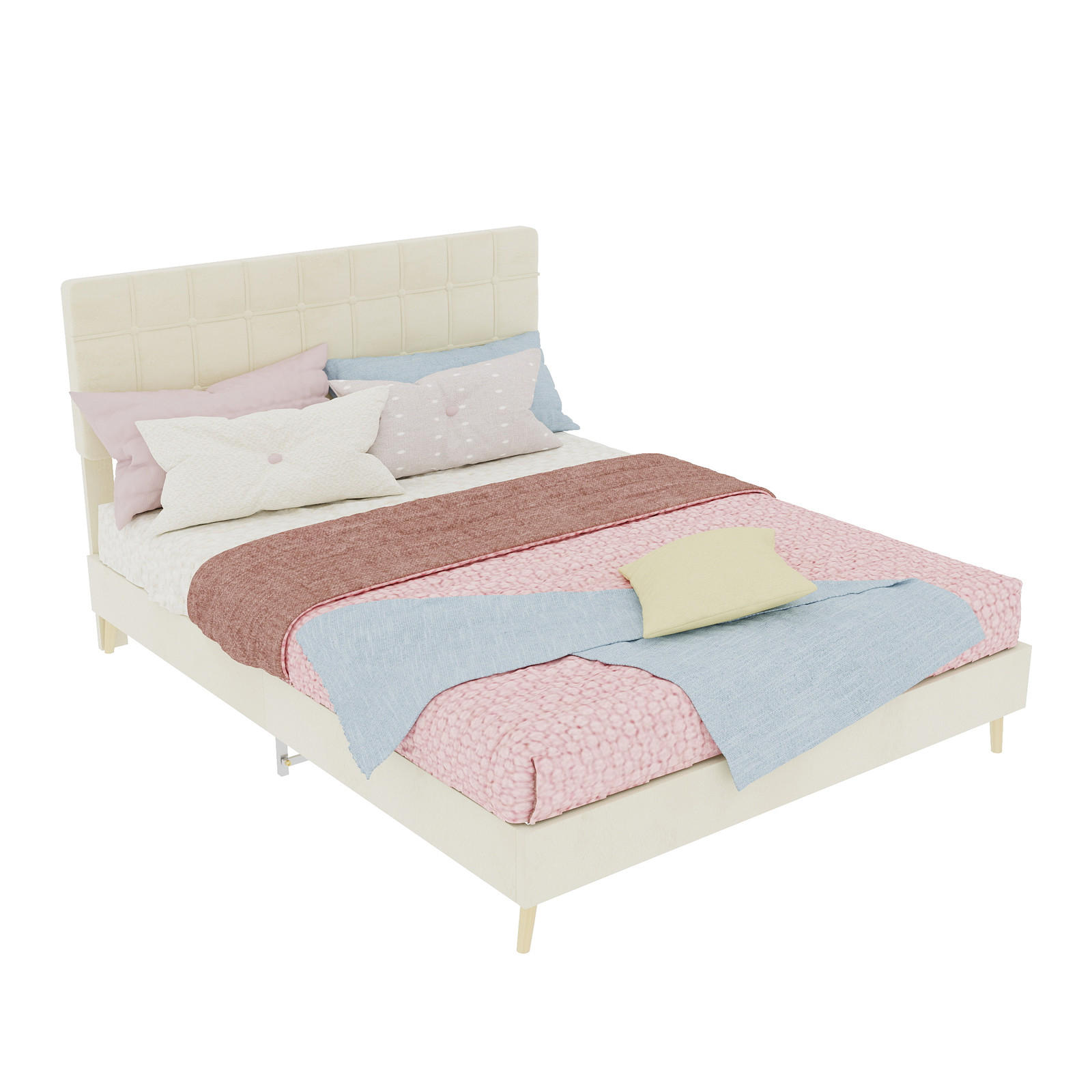 Meubliv Bett Beige 140x200 cm