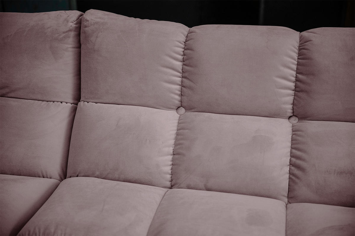 ECKSOFA VIVIEN Grau Velvet - Greige/Schwarz, Kunststoff/Textil (290/178cm) - KAWOLA