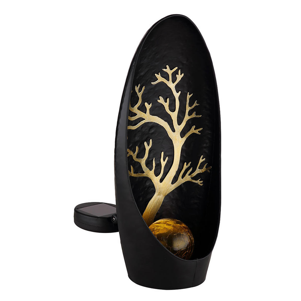 LED AUSSENLEUCHTE Baum Metall Schwarz - Schwarz, Glas (14/7/30cm) - Globo Lighting