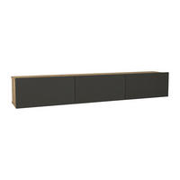 TV-HÄNGESCHRANK - 180cm x 29.5cm - Holzspan - anthrazitgrau, naturfarben hell - VIKILA - Anthrazit, Holz (180/29.5/29.5cm) - Vente-Unique
