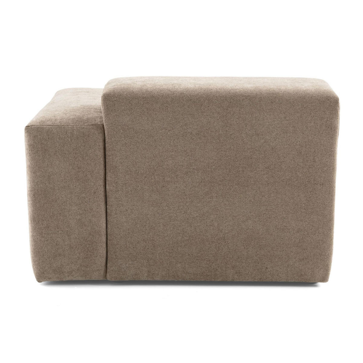 3-SITZER modulares Sofa HEAVEN SET 1 Links, Breite 255 cm Webstoff Braun - Schwarz/Braun, Holz/Kunststoff (255/71/102cm) - Muffo