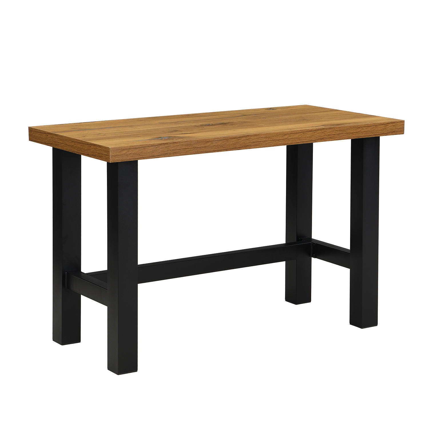 SCHREIBTISCH THOR 120/60/77 cm - Alteiche/Schwarz, Holzwerkstoff/Metall (60/120/77cm) - DUBI Möbel