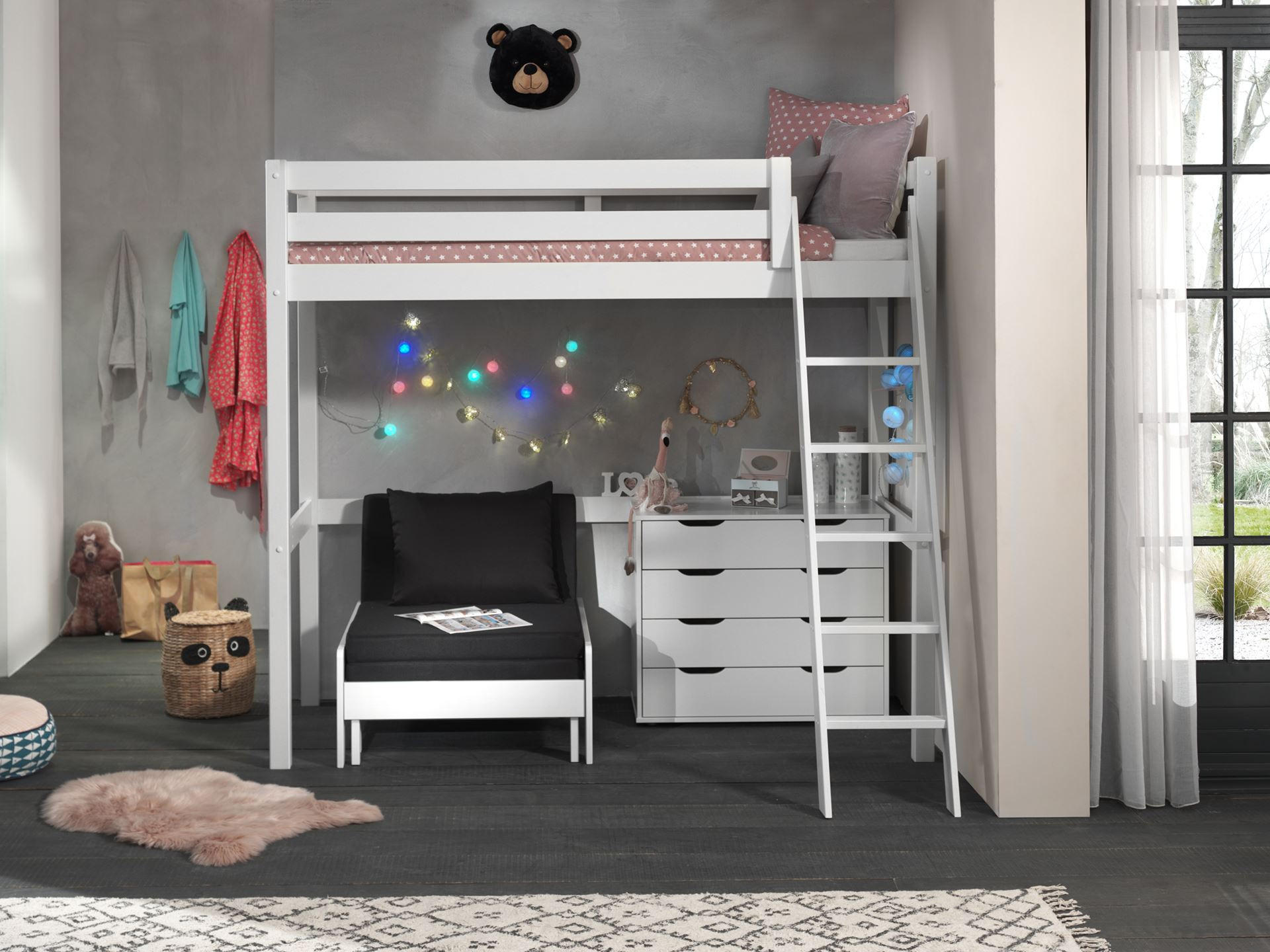 HOCHBETT Karolina 209x190x165 aus Massivholz+MDF in Weiß - Weiß, Holz (90/200cm) - 58aufmkessel