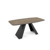 ESSTISCH Myron Chicago Concrete Dunkelgrau / Schwarz 180/220 / 90 / 76cm - Dunkelgrau/Schwarz, Holz/Holzwerkstoff (180/90/76cm) - Feldmann-Wohnen