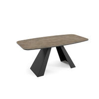ESSTISCH Myron Chicago Concrete Dunkelgrau / Schwarz 180/220 / 90 / 76cm - Dunkelgrau/Schwarz, Holz/Holzwerkstoff (180/90/76cm) - Feldmann-Wohnen