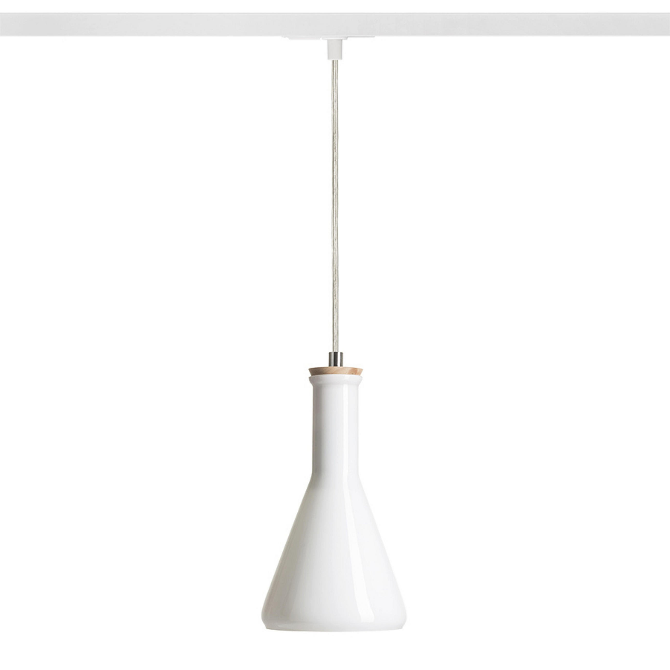 DECKENLEUCHTE PULIRE CON Opalglas 6 W - Eichefarben, Metall (30/30/20cm) - Rendl