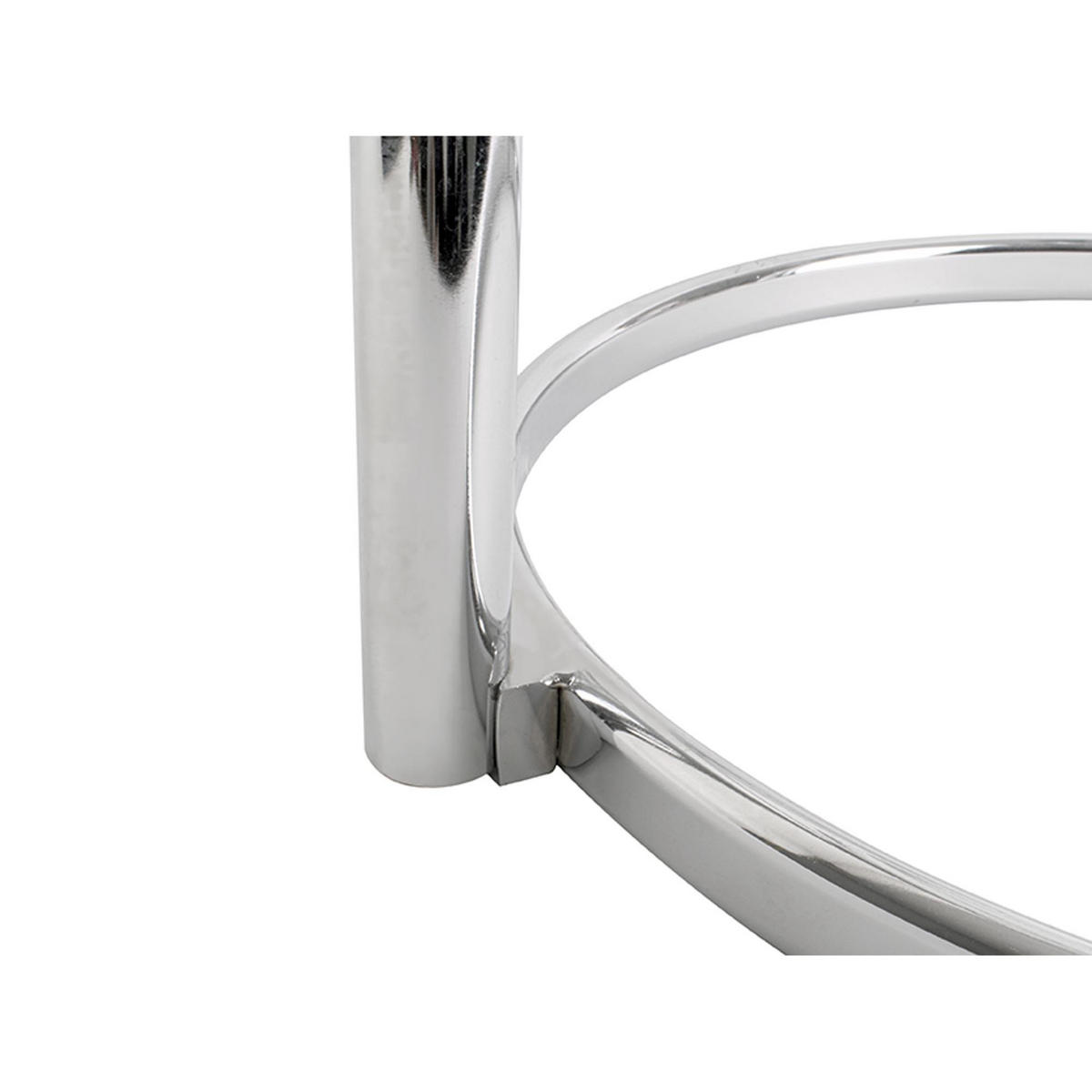 BEISTELLTISCH Double Swivel Chroom 1/58/43 cm - Silberfarben, Glas (1/58/43cm) - Leitmotiv