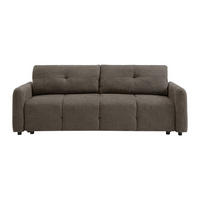 SCHLAFSOFA - 3 Personen - Stoff - Taupe - - Taupe, Textil (218/86/92cm) - Vente-Unique