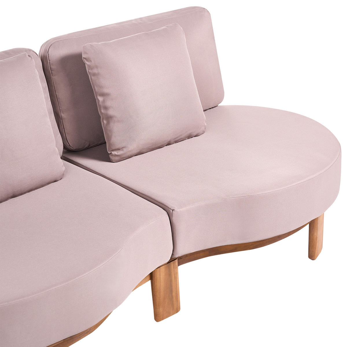 GARTENSOFA 2-Sitzer Akazienholz Hellbraun Arzello - Hellbraun/Beige, Holz (190/80/75cm) - Beliani