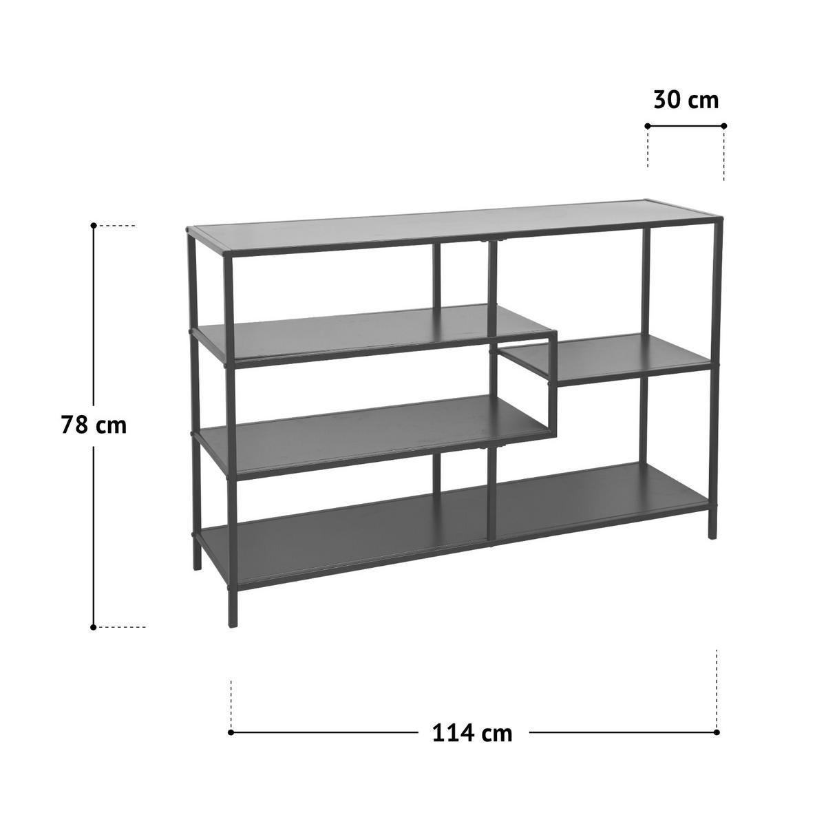 METALLREGAL CASTO Weiß - Weiß, Metall (114/78/30cm) - SVITA