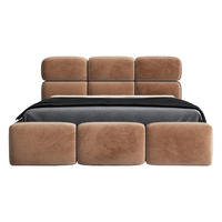 POLSTERBETT MAROKO 180x200 Braun - Braun, Textil (180/200cm) - A&J MöbelLand