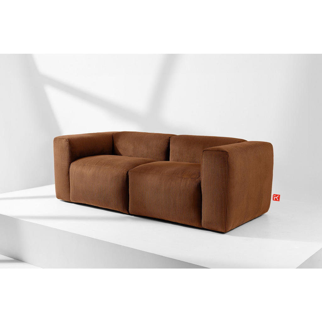 Thumbnail - Konsimo® 2-Sitzer-Modulsofa, Orange, Textil, einzeln stellbar,Freiform, 210x73x96 cm, Wohnzimmer, Sofas & Couches, Sofas...