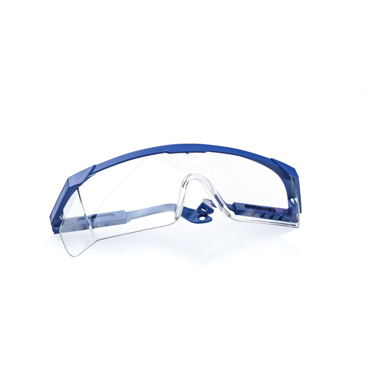 SCHUTZBRILLE Universal - klar, Polycarbonat, UV-Schutz, ultraleicht, EN166, Stoßfest S, 3-stufig verstellbare Bügel, TPR-Auflagen - Multicolor, Kunststoff/Metall
