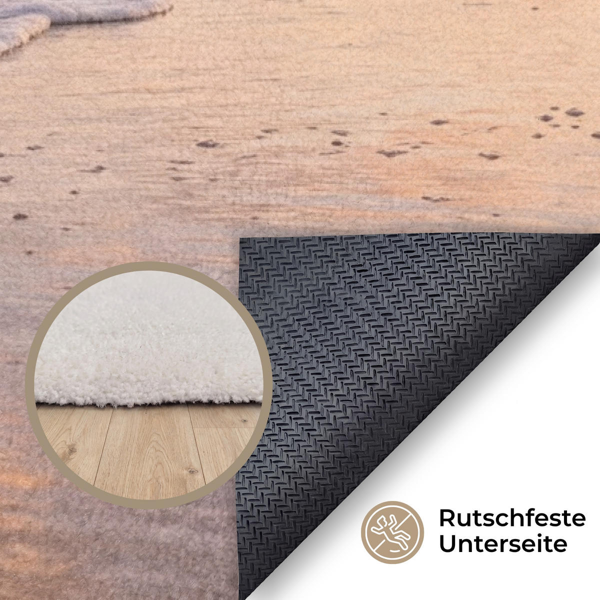 KOBERCE - Pláž - Príboj - Oblaky - 180x120 cm - svetloružová, textil/plast (180/0.4cm) - OnlyWow