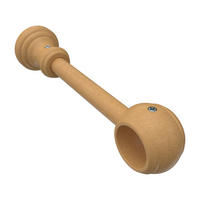 TRÄGER FÜR GARDINENSTANGEN 28 mm Ø, Classic 1-läufig, Buche - Buchefarben, Holz (19.5/5/5cm) - INTERDECO