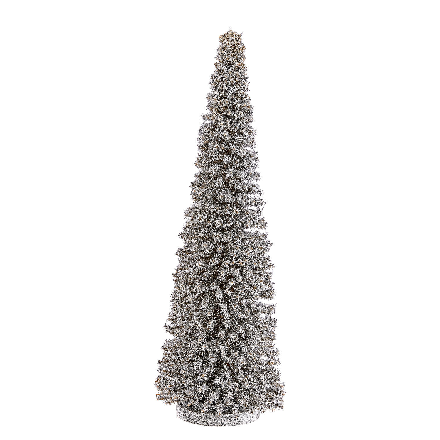 DEKO-TANNE X-Mas glitzernd - Silberfarben, Naturmaterialien (17/45/17cm) - Butlers