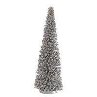 DEKO-TANNE X-Mas glitzernd - Silberfarben, Naturmaterialien (17/45/17cm) - Butlers