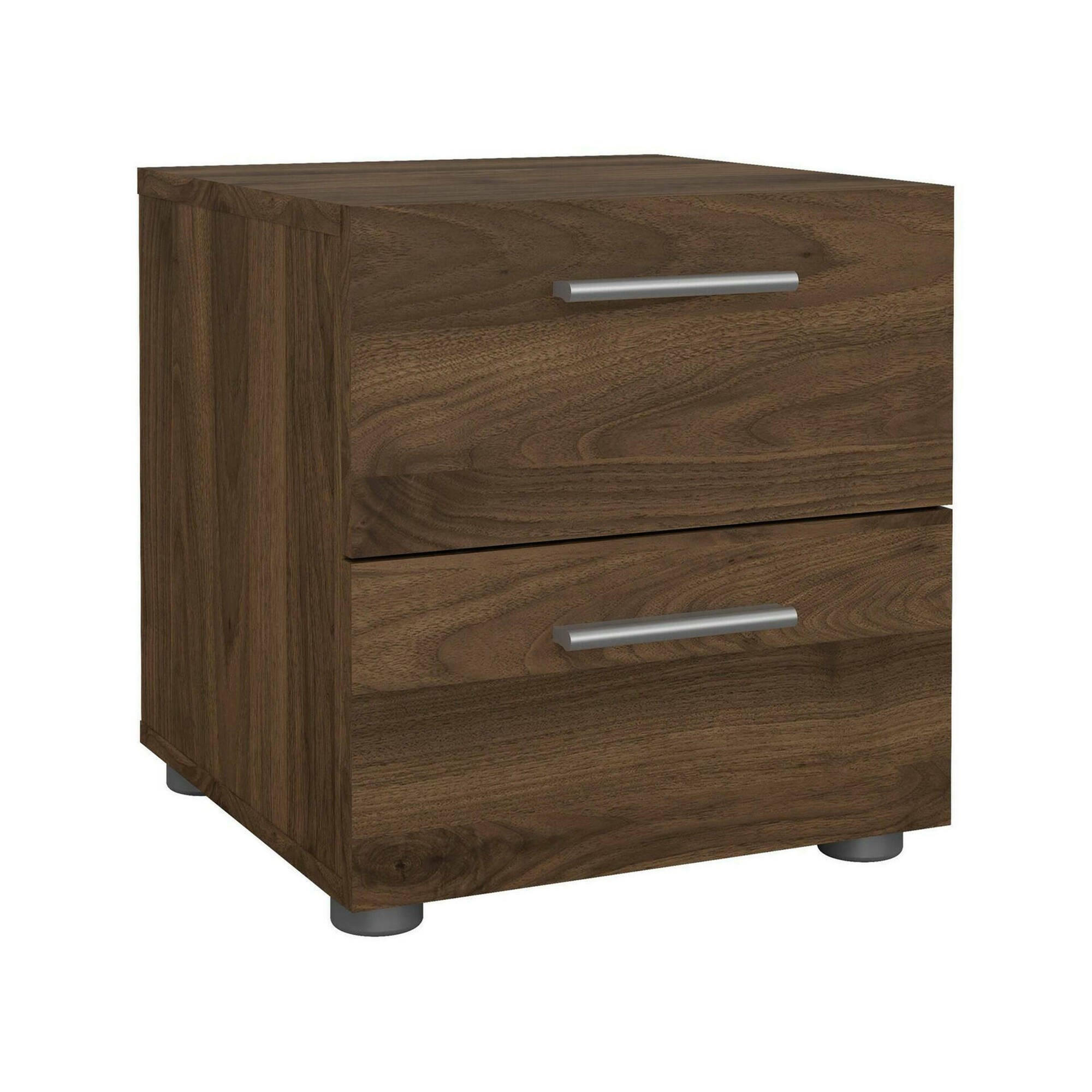 NACHTTISCH Nussbaum 40/40.25/42.3 cm - Braun, Holzwerkstoff (40.25/42.3/40cm) - DMORA