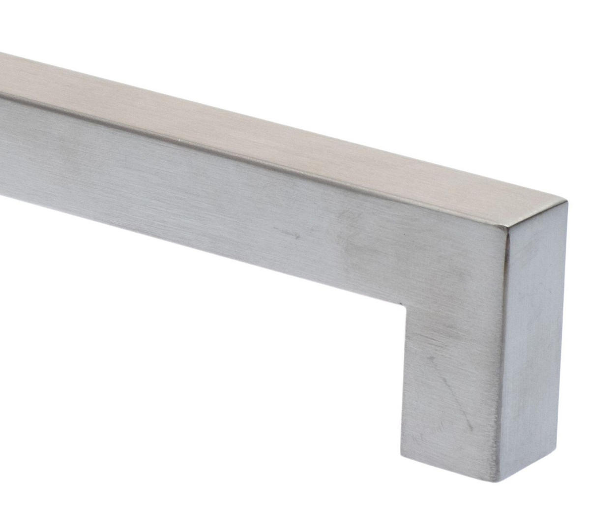 MÖBELGRIFF BA 200mm Edelstahl gebürstet eckig zeitlos mit 2 Schrauben - Edelstahlfarben, Metall (1.5/3.5/21.5cm) - Livingpoint24