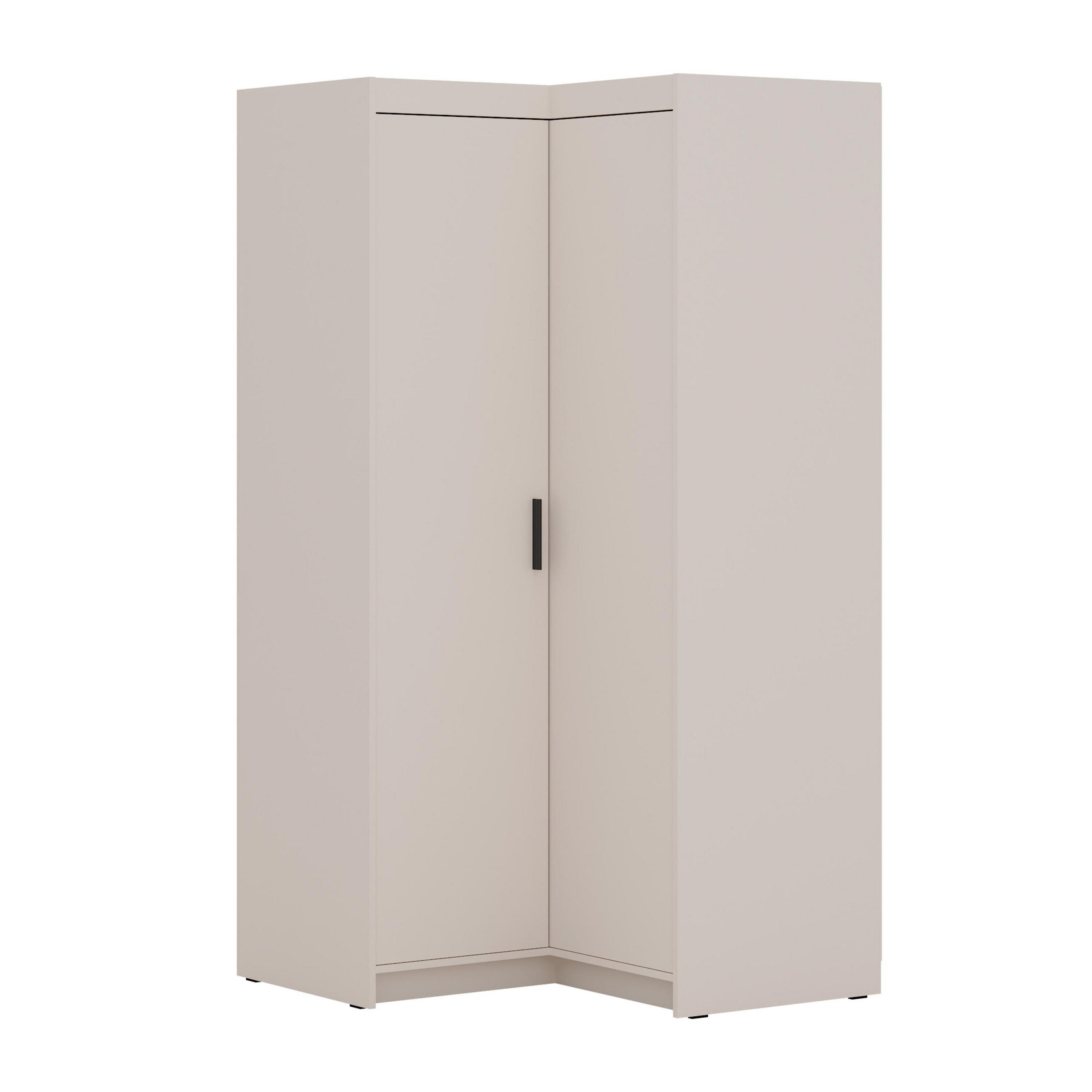 ECKSCHRANK Storicos Beige 97,8/190,5/97,8 cm – Modern, ideal für Ecken - Beige, Holzwerkstoff/Kunststoff (97.8/190.5/97.8cm) - AX Living