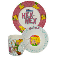 FRÜHSTÜCKSSET Bibi Blocksberg Hex Hex Rosa 3-teilig - Rosa, Keramik (23.8/11.2/23.3cm) - United Labels