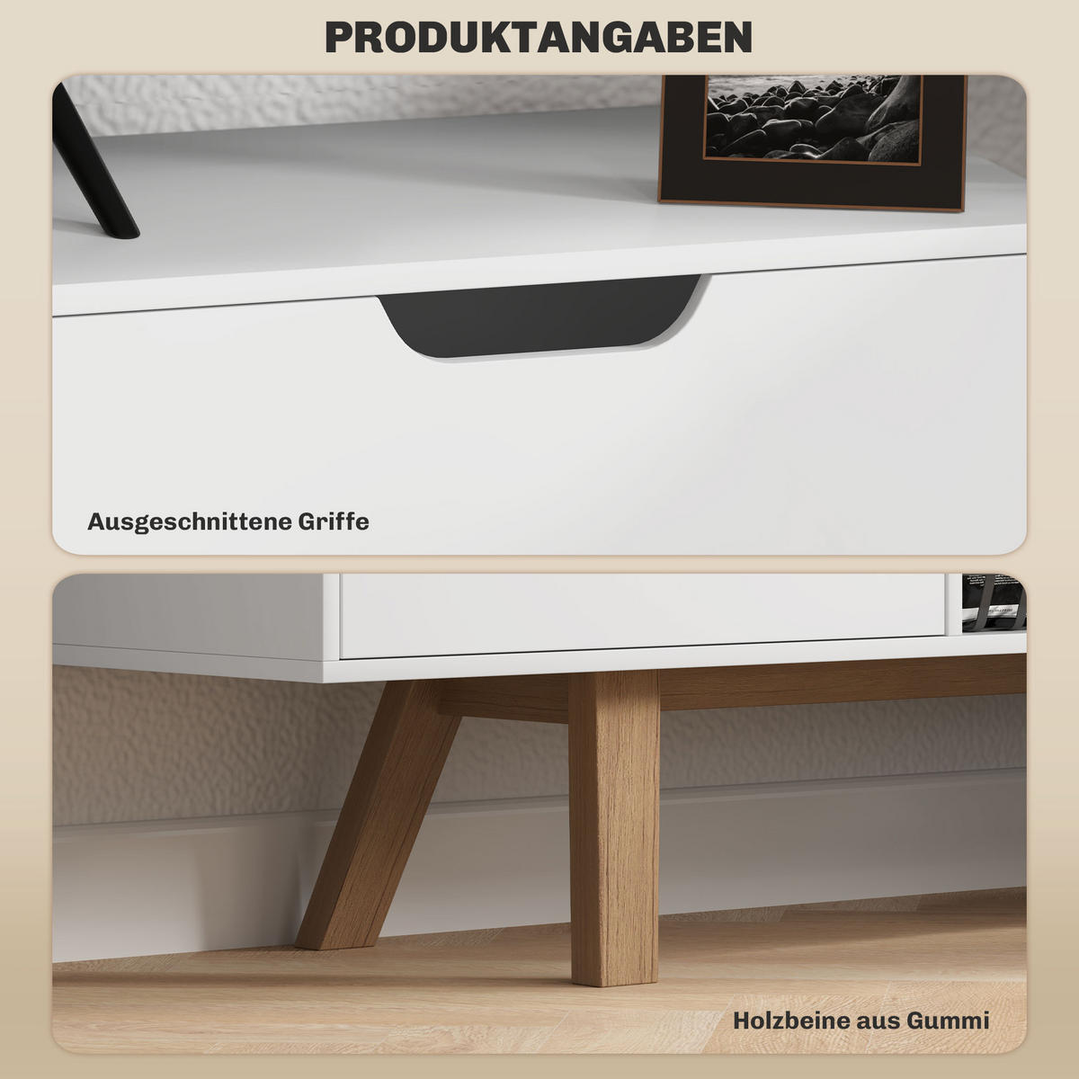 TV-SCHRANK, Fernsehtisch für Fernseher bis zu 65 Zoll, 150 x 39 x 50 cm Weiß - Weiß, Holzwerkstoff (150/50/39cm) - HOMCOM