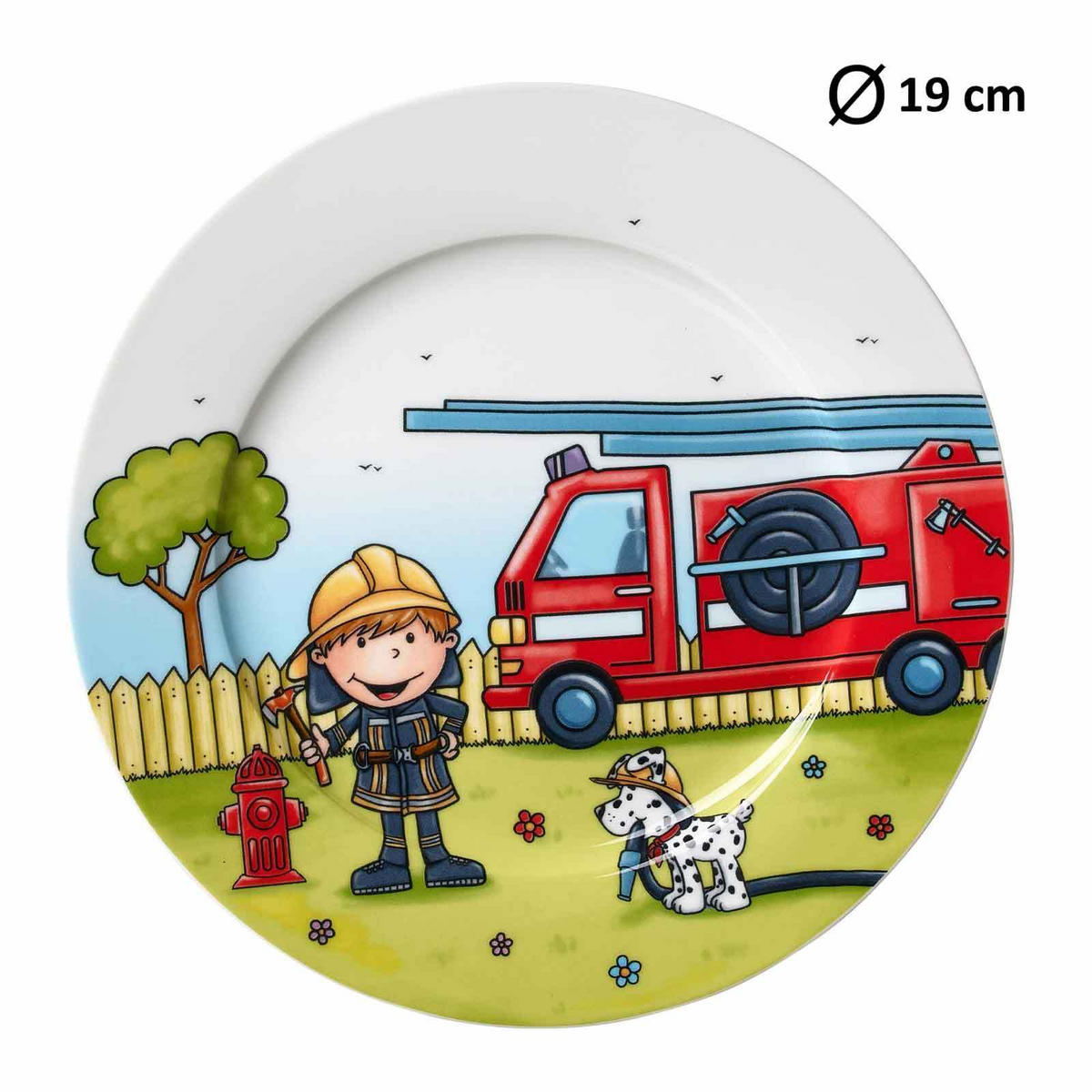 KINDERGESCHIRR Feuerwehrmann Bernie bunt - Multicolor, Keramik (2/2/2cm) - Ritzenhoff Breker