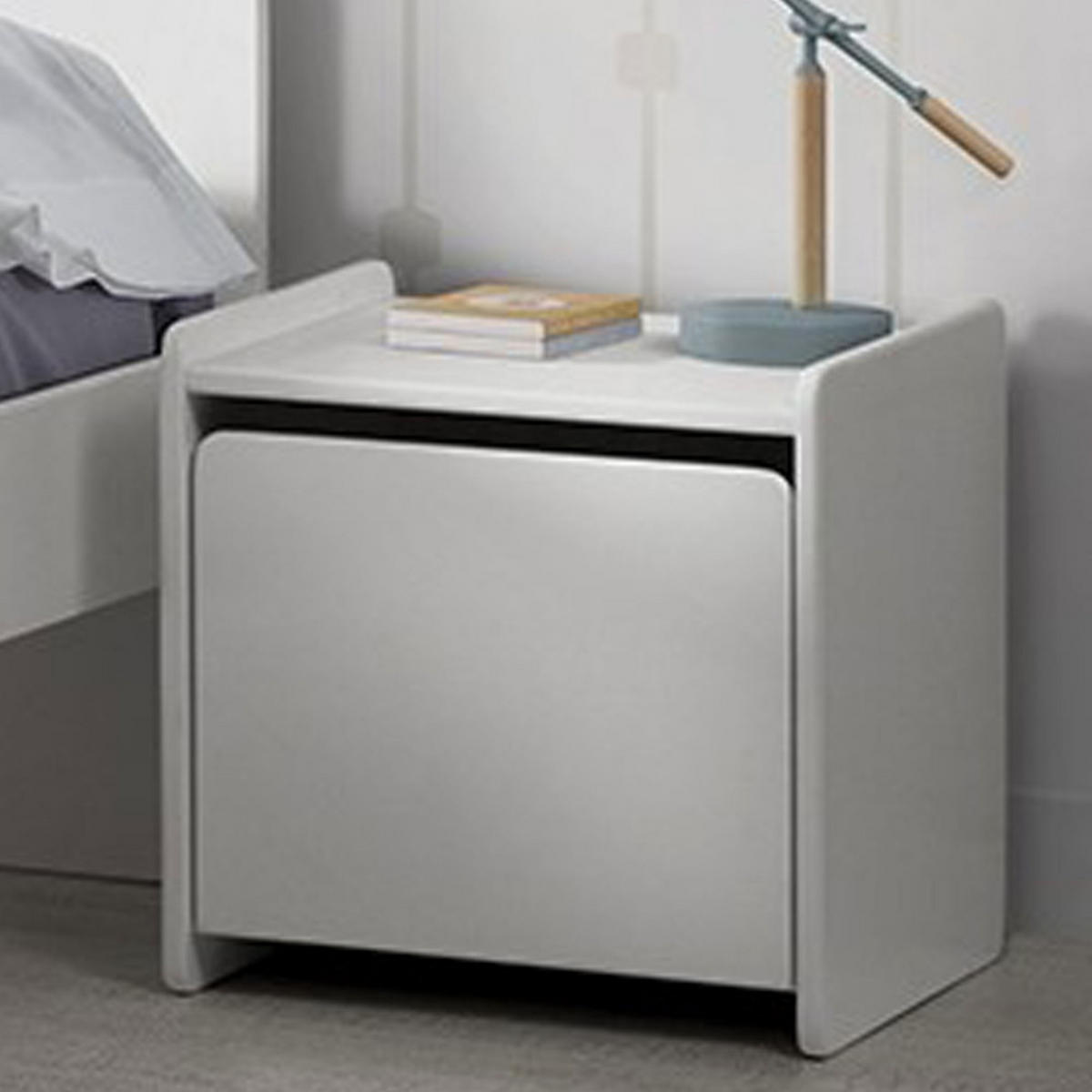 KINDER-NACHTTISCH aus Holz - AULIA - color_white - Weiß, Holz (40/41/36cm) - Drawer