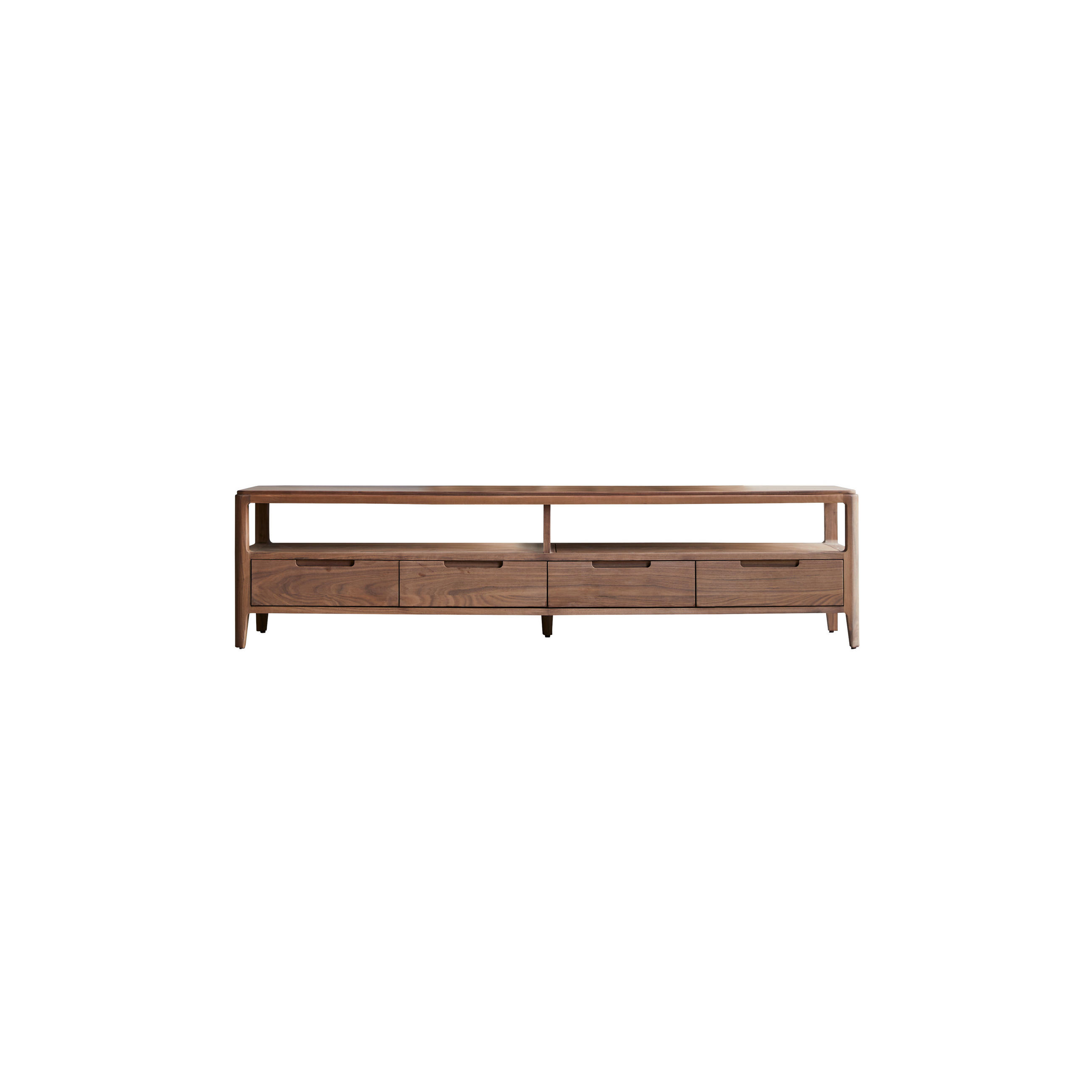 TV-SCHRANK Arto Dunkelbraun aus Walnuss - Dunkelbraun, Holz (180/45/40cm) - Tikamoon