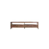 TV-SCHRANK Arto Dunkelbraun aus Walnuss - Dunkelbraun, Holz (180/45/40cm) - Tikamoon