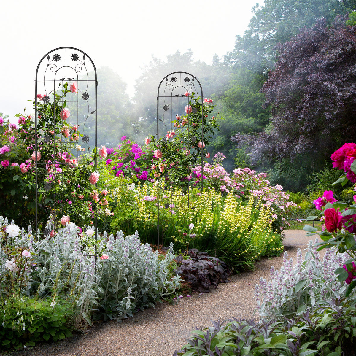 2XRANKGITTER - Schwarz, Metall (50/200/1.5cm) - Relaxdays