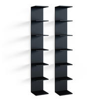 WANDREGAL Paolo Schwarz 28 x 190 cm 2er Set - Schwarz, Holzwerkstoff (28/190/30cm) - Vicco