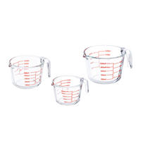 MESSBECHER-SET - Transparent, Glas (1L) - Relaxdays