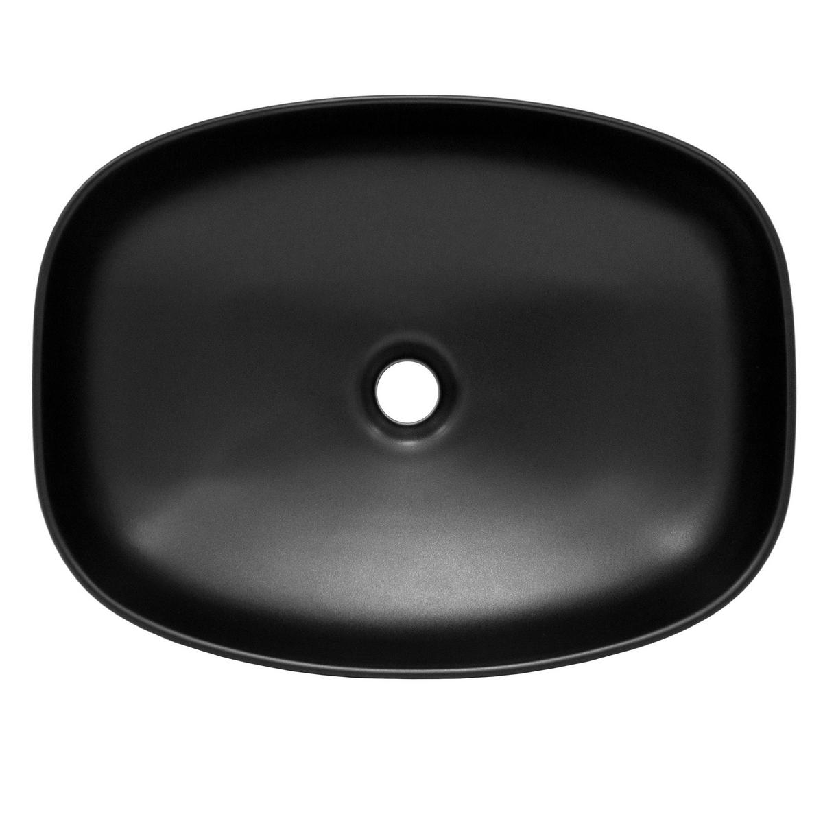 WASCHBECKEN - Schwarz, Keramik (38.5/14/50.5cm) - ML-DESIGN