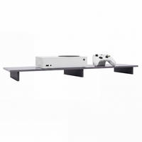 TVAUFSATZ Game Schwarz matt / Grau Hochglanz - Schwarz/Grau, Holzwerkstoff (138.5/9.5/34.5cm) - Vladon