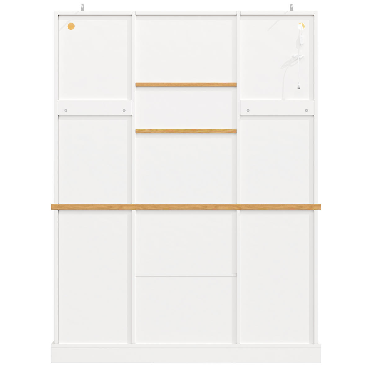 KÜCHENSCHRANK LED App 185x140x40Cm Arbeitsplatte - Weiß, Holzwerkstoff (140/185/40cm) - FLIEKS