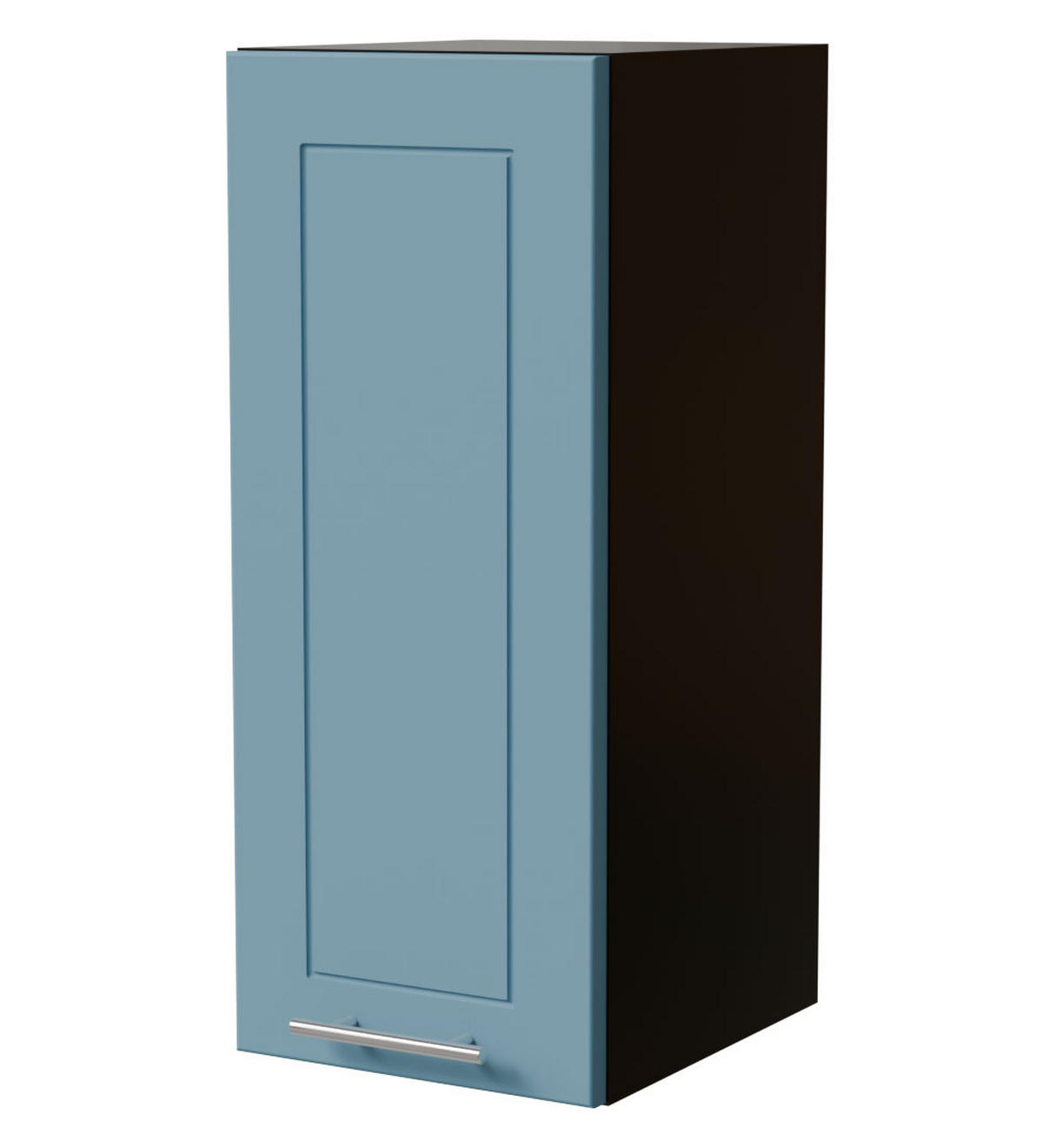 HÄNGESCHRANK Bari W2/30 RAL 5024 pastellblau (K5) / Schwarz Matt 30 / 32,5 / 72cm - Blau/Schwarz, Holz/Holzwerkstoff (30/72/32.5cm) - Feldmann-Wohnen