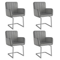 SCHWINGSTUHL DE-35882 4er-Set mit Z-förmigen Metallbeinen Grau - Grau, Metall (57/86/56cm) - ComfortXL