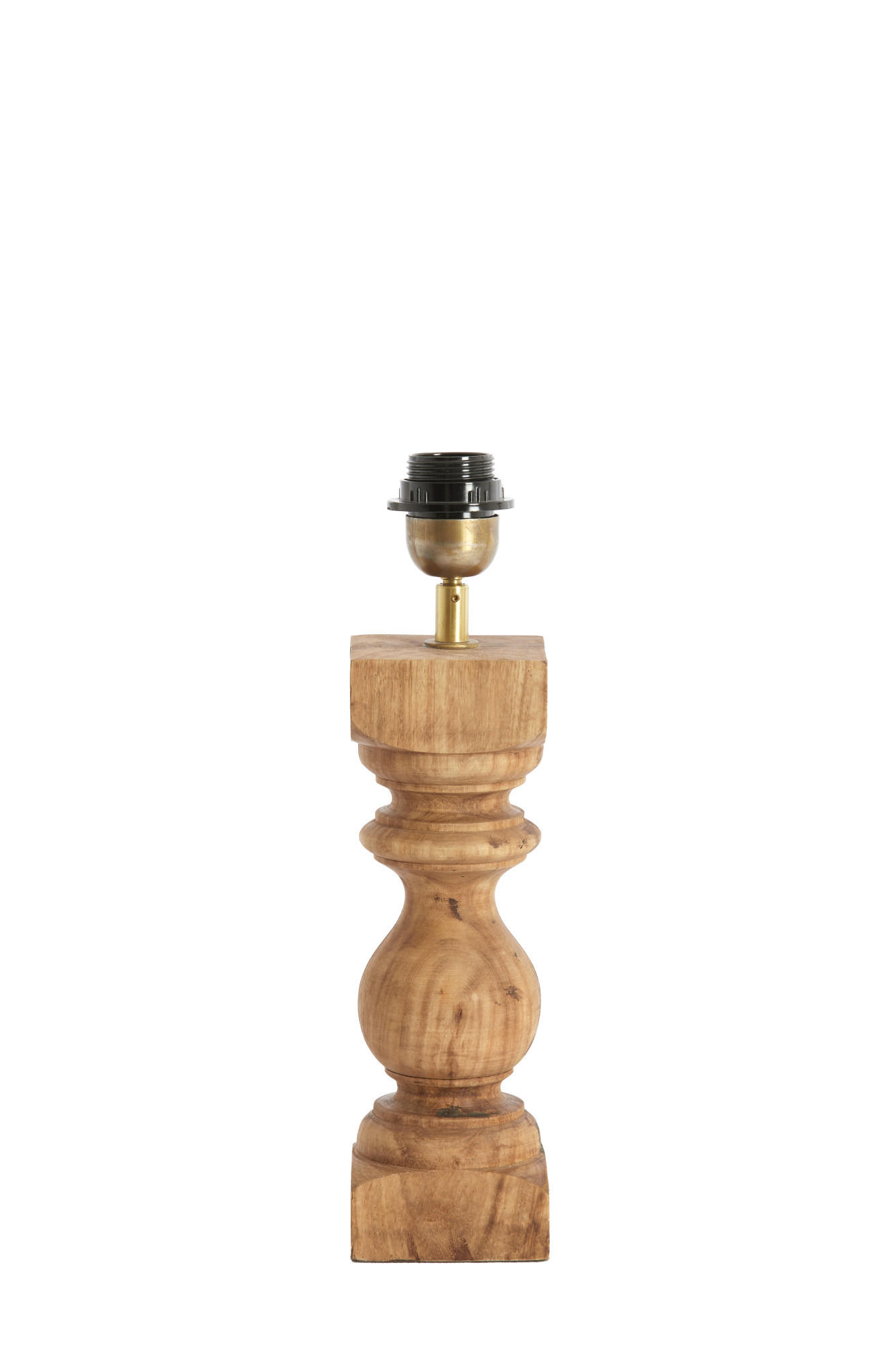 LAMPENFUSS Cumani Braun 9/9/36 cm - Dunkelbraun, Holz (9/9/36cm) - Light & Living