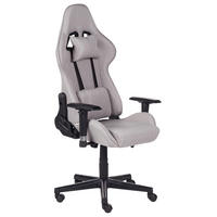 BÜROSTUHL Polyester Grau Warrior - Grau, Textil/Metall (62/122/62cm) - Beliani