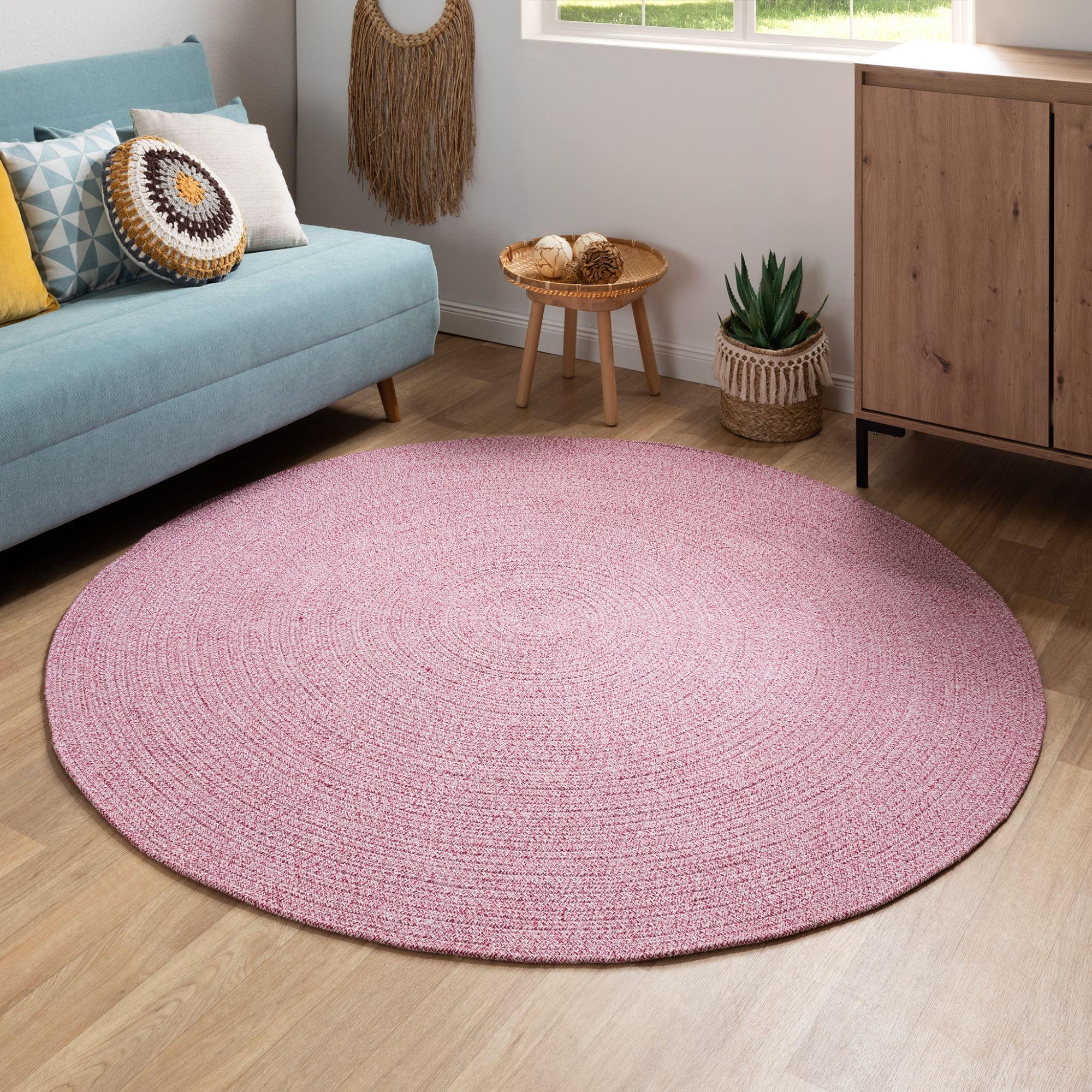 HANDWEBTEPPICH 200/200 cm Bali Plain - Altrosa, Naturmaterialien (200/200cm) - Steffensmeier