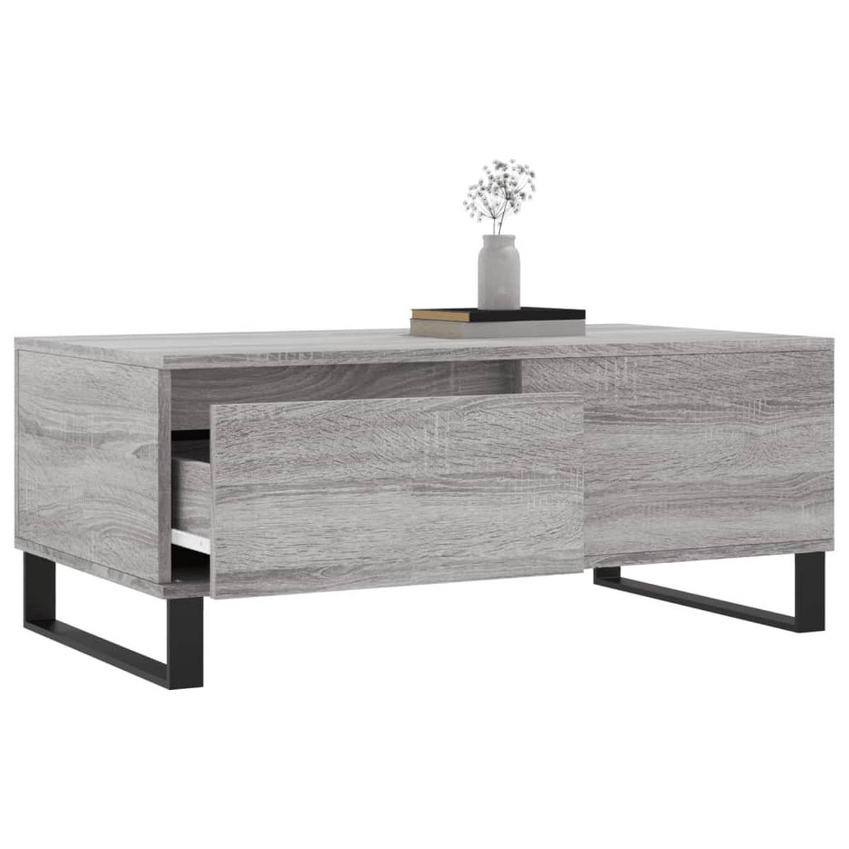 COUCHTISCH Grau Sonoma 90x50x36,5 cm Holzwerkstoff - Grau, Holzwerkstoff (50/90/36.5cm) - furnicato