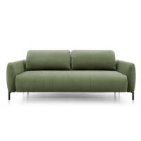 SCHLAFSOFA Neva Salbeigrün Velours 234 cm - Salbeigrün/Schwarz, Textil/Metall (234/90/100cm) - Selsey