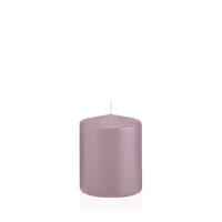 STUMPENKERZEN Mauve Lila Ø 78 x 100 mm, 8 Stück - Mauve, Paraffin (8/10cm) - Wiedemann Kerzen