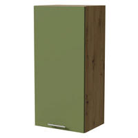 HÄNGESCHRANK Brerra W4/45 Eiche Artisan / RAL 6025 farngrün Matt 45 / 32,5 / 96cm - Eiche Artisan/Grün, Holz/Holzwerkstoff (45/96/32.5cm) - Feldmann-Wohnen
