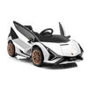 KINDERELEKTROAUTO Lamborghini Sian weiß EVA-Reifen Flügeltüren Scheinwerfer - Weiß, Kunststoff (108/62/40cm) - Es-Toys