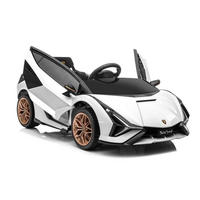 KINDERELEKTROAUTO Lamborghini Sian weiß EVA-Reifen Flügeltüren Scheinwerfer - Weiß, Kunststoff (108/62/40cm) - Es-Toys