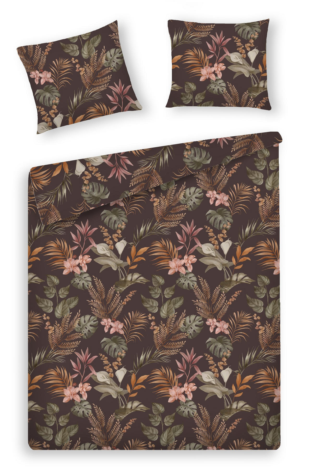 BETTWÄSCHE Orchidea - Braun, Textil (200/220cm) - home&you