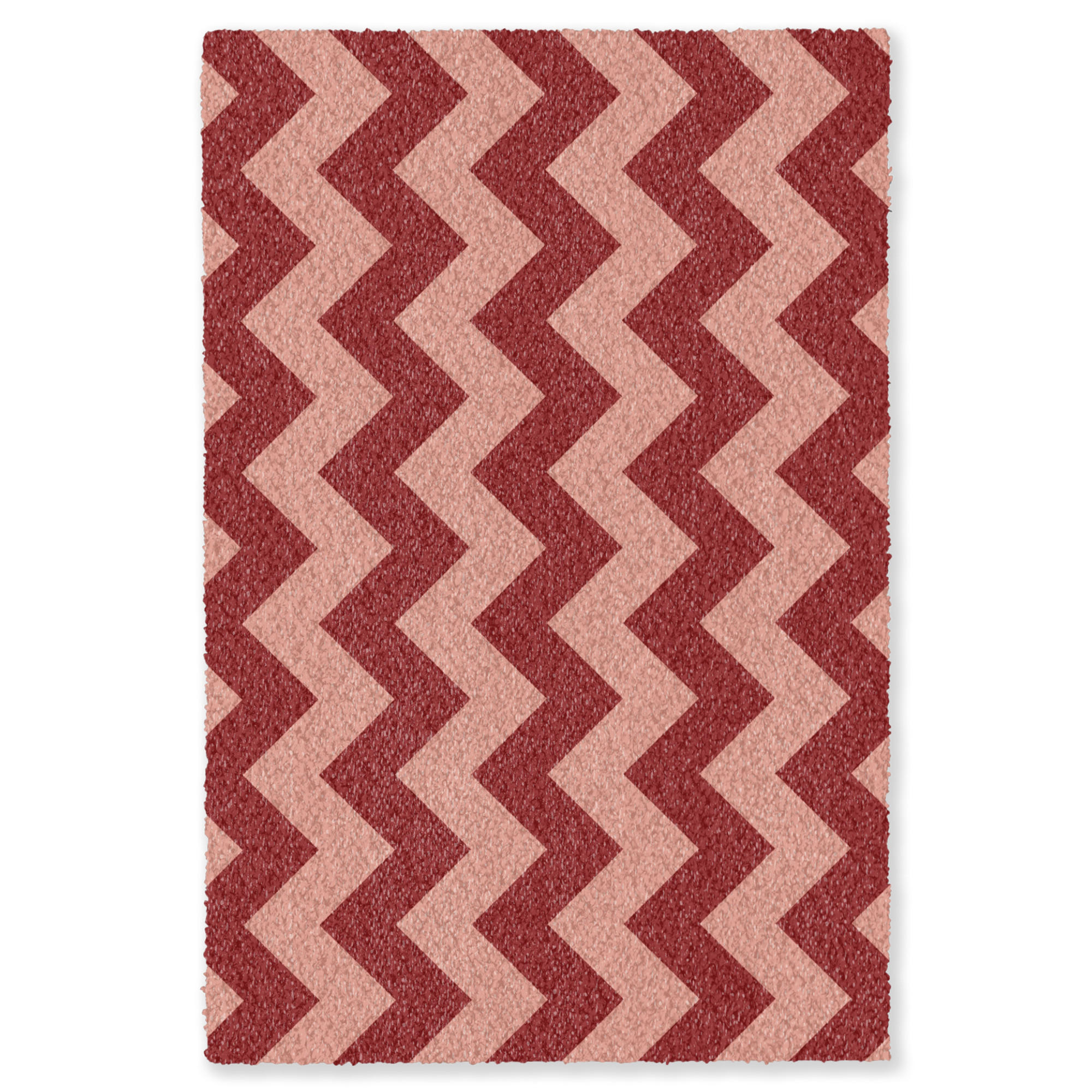TEPPICH - Zickzack - Streifen - Muster - Rot - 80x120 cm - Rot, Kunststoff/Textil (80/0.4cm) - OnlyWow